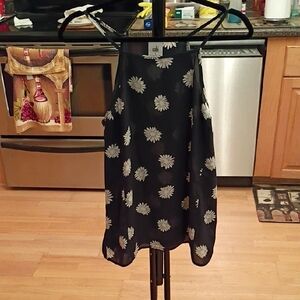 CAbi Blue and White Floral Tank Top